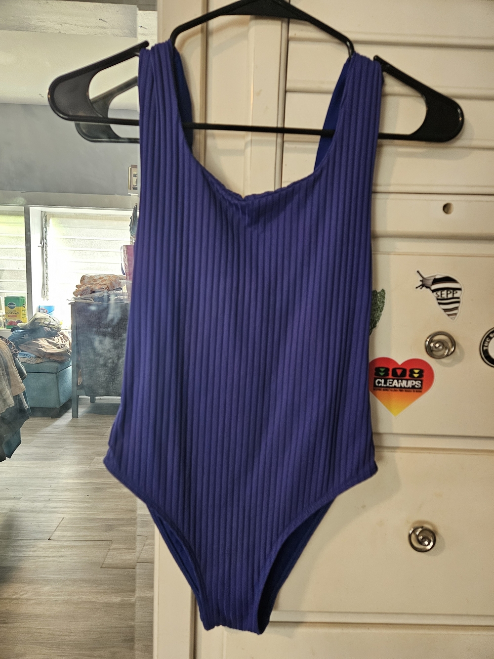 Seea Ribbed One-Piece Swimsuit - Deep Blue